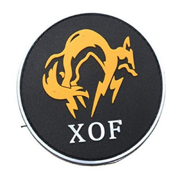 Tactical PVC Patch Airsoft Morale Patch 4 MGS Metal Gear Solid Fox Hound Logo PS4 PVC Military Tactical Morale Patch Badges Emblem Applique Hook Patches for Clothes Backpack Accessories
