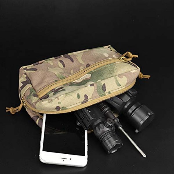 FARMSOLDIER Tactical Pouch 2 FARMSOLDIER Tactical Drop Pouch with Hook and Loop,Sub Abdominal Carrying Kit Bag Tool Pouch for Airsoft JPC CPC AVS Tactical Vest Chest Rig