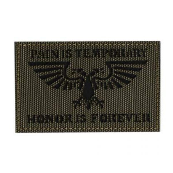 Tactical Embroidery Patch Airsoft Morale Patch 4 IR Pain is TEMRORARY Honor is Forever Infrared Reflective Tactical Embroidery Patch Hook & Loop Morale Patch Military Patch for Clothing Accessory Backpack Armband (3pcs)