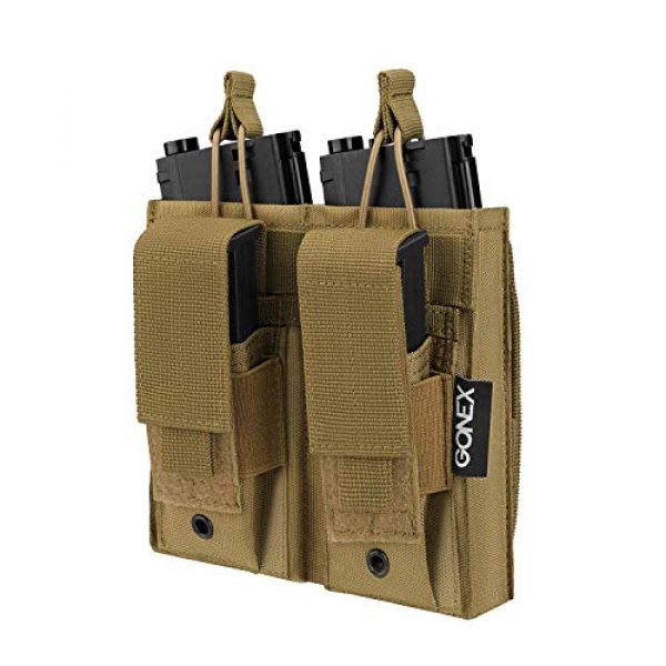 Gonex Tactical Pouch 3 Gonex MOLLE Water Bottle Pouch with Double Molle Mag Pouch for Outdoor Activities
