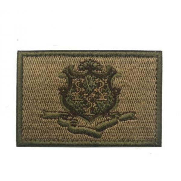 Tactical Embroidery Patch Airsoft Morale Patch 1 State Flag of Connecticut Embroidery Patch Military Tactical Morale Patch Badges Emblem Applique Hook Patches for Clothes Backpack Accessories