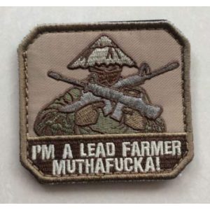 Tactical Embroidery Patch Airsoft Morale Patch 1 I'm a Lead Farmer Tactical Embroidery Patch Hook & Loop Morale Patch Military Patch for Clothing Accessory Backpack Armband