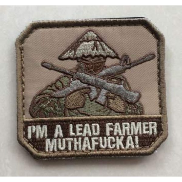 Tactical Embroidery Patch Airsoft Morale Patch 1 I'm a Lead Farmer Tactical Embroidery Patch Hook & Loop Morale Patch Military Patch for Clothing Accessory Backpack Armband