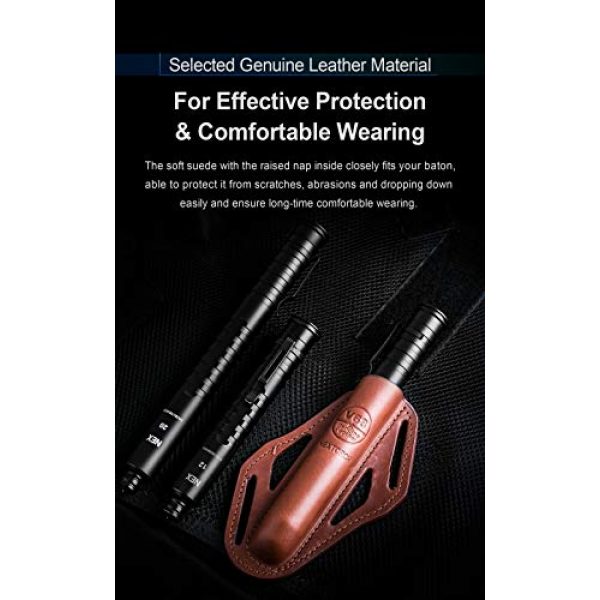 NEXTORCH Tactical Pouch 4 NEXTORCH Portable Baton Genuine Leather Holster V68