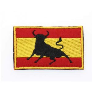 Embroidered Patch Airsoft Morale Patch 1 Spanish Bull Flag 3D Tactical Patch Military Embroidered Morale Tags Badge Embroidered Patch DIY Applique Shoulder Patch Embroidery Gift Patch