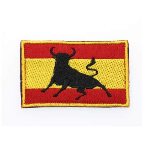 Embroidered Patch Airsoft Morale Patch 1 Spanish Bull Flag 3D Tactical Patch Military Embroidered Morale Tags Badge Embroidered Patch DIY Applique Shoulder Patch Embroidery Gift Patch