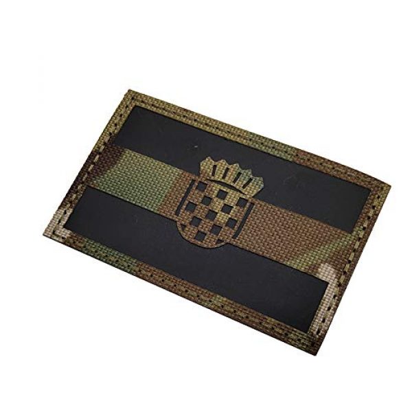 APBVIHL Airsoft Morale Patch 7 Infrared Reflective IR Croatia Flag Patch, Croatian National Flag DIY Emblem Morale Tactical Military Armband Badges Decorative Patches Appliques with Hook and Loop Fastener Backing
