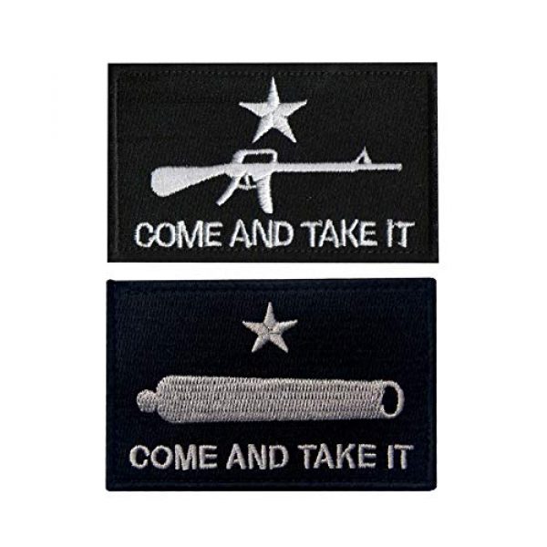 SOUTHYU Airsoft Morale Patch 1 SOUTHYU 2 Pack Come and TAKE IT Tactical Morale Patches Embroidered Texas Revolution Flag Hook & Loop Patch Military Emblem Badg