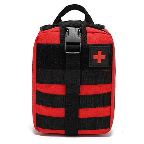 Nujiaa Tactical Pouch 4 Nujiaa First Aid Bag Pouches, Empty IFAK Pouch, Premium Molle EMT Tactical Medical Kit Survival Military, Small Emergency Supplies Pack Accessories for Camping, Hiking, Hunting and Travel (Bag Only)