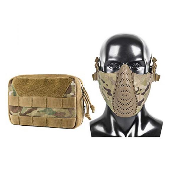 OneTigris Tactical Pouch 2 OneTigris Tactical MOLLE Pouch & T'Farge Airsoft Mask