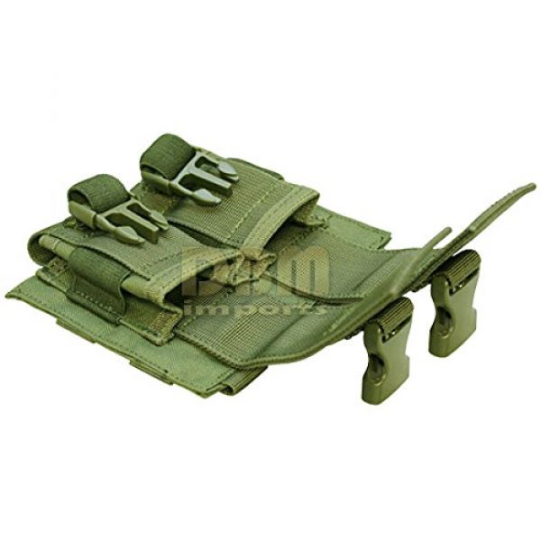 DBM IMPORTS Tactical Pouch 3 OD GREEN Molle Tactical Double Flash Bang Pouch PALS MAG Bag 2 Grenade Holder
