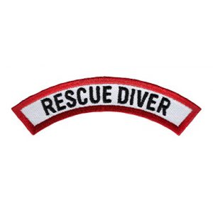 Cypress Collectibles Embroidered Patches Airsoft Morale Patch 1 Rescue Diver Chevron Patch Embroidered Iron On EMT Scuba Diving Emblem Souvenir