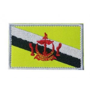 Tactical Embroidery Patch Airsoft Morale Patch 1 Brunei Darussalam Flag Embroidery Patch Military Tactical Morale Patch Badges Emblem Applique Hook Patches for Clothes Backpack Accessories