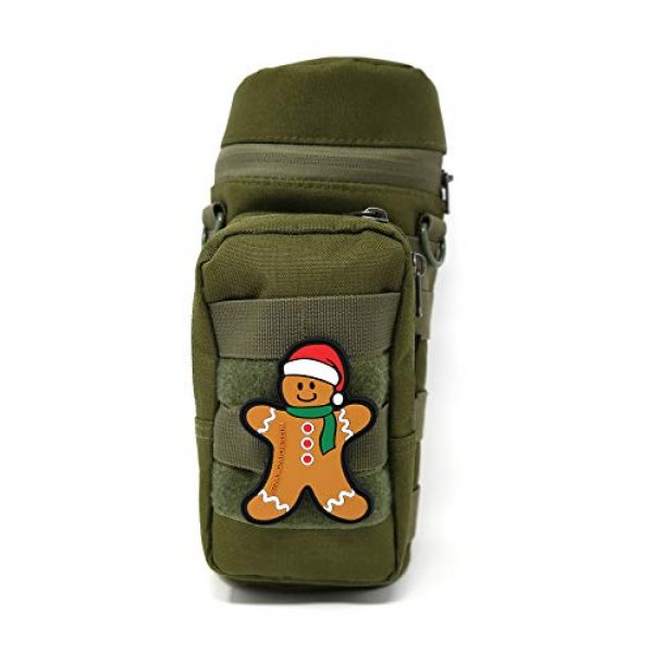 Stinking Patch Co. Airsoft Morale Patch 4 Gingerbread Man Hook and Loop PVC Rubber Patch | Christmas Tactical Patch
