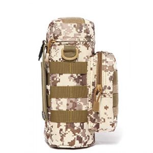 Jipemtra Tactical Pouch 1 Jipemtra Fanny Pack Tactical Waist Pack Military Fanny Packs MOLLE Army Waist Bag Utility Hip Belt EDC Pack Bag Adjustable for Fishing Traveling Camping Hunting Running (Desert Water Bottle Pouch)