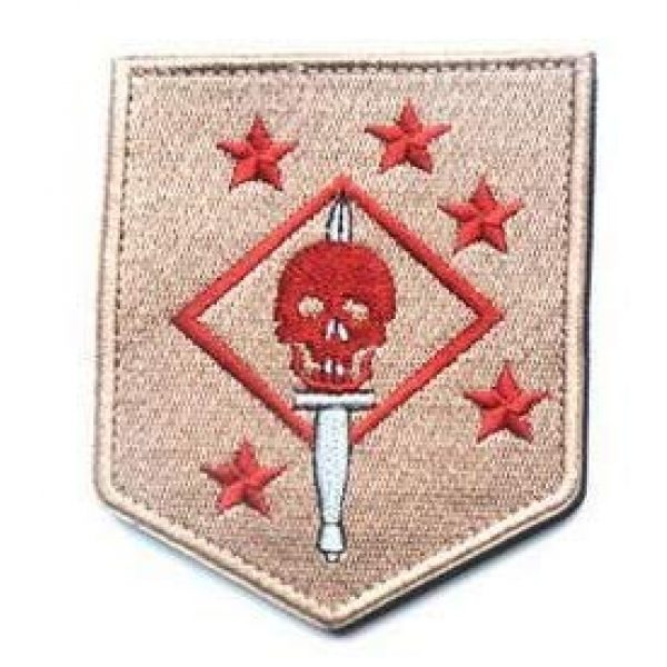 Tactical Embroidery Patch Airsoft Morale Patch 2 Marine Raiders Infrared Tactical Embroidery Patch Hook & Loop Morale Patch Military Patch for Clothing Accessory Backpack Armband (5pcs)