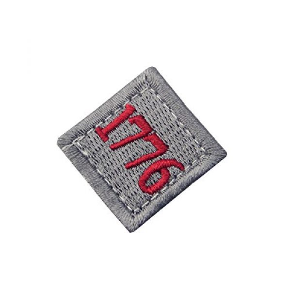EmbTao Airsoft Morale Patch 3 1776 American Independence Emblem Tactical USA Morale Embroidered Applique Fastener Hook&Loop Patch - Sliver Gray