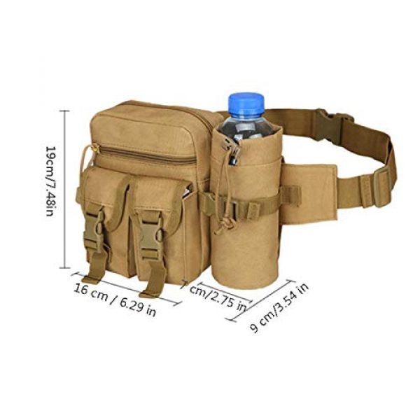 LGL Tactical Pouch 2 Tactical Sling Bag Tactical Belt Bag - Tactical Men Waist Pack Nylon Hiking Water Bottle Phone Pouch Outdoor Sports Army Military Hunting Climbing Camping Belt Bag Tool Pouch Bag Mini Utility Pouch