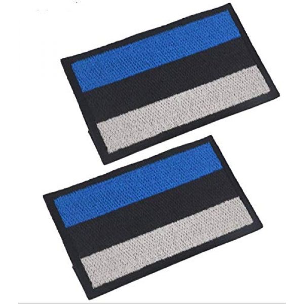 Tactical Embroidery Patch Airsoft Morale Patch 1 2pcs Estonia Flag Embroidery Patch Military Tactical Morale Patch Badges Emblem Applique Hook Patches for Clothes Backpack Accessories