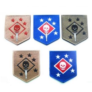 Tactical Embroidery Patch Airsoft Morale Patch 1 Marine Raiders Infrared Tactical Embroidery Patch Hook & Loop Morale Patch Military Patch for Clothing Accessory Backpack Armband (5pcs)