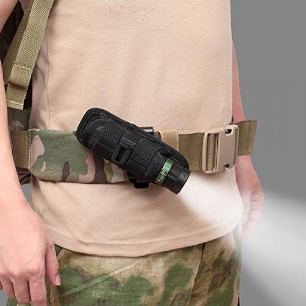 Qiaogeli Tactical Pouch 5 Qiaogeli Flashlight Pouch Holster Carry Case Holder with 360 Degrees Rotatable