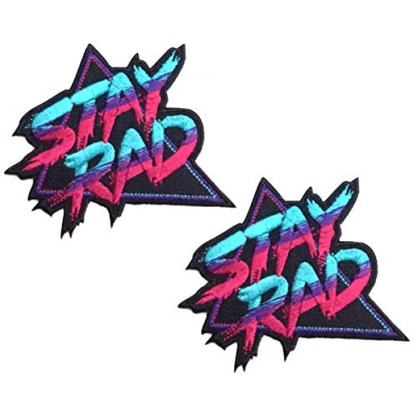 PatchClub Airsoft Morale Patch 1 2 pcs Stay Rad Patch Embroidered Iron On/Sew On Cool Patch