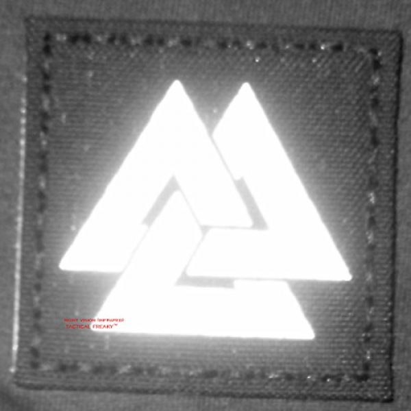 Tactical Freaky Airsoft Morale Patch 4 Multicam Infrared IR Viking Valknut Norse 2x2 IFF Tactical Morale Touch Fastener Patch