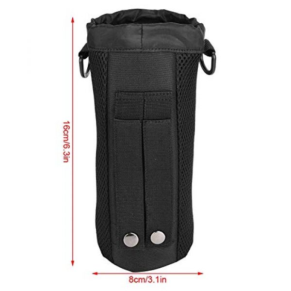 Alomejor Tactical Pouch 3 Alomejor Water Bottle Pouch Sport Water Bottle Kettle Bag with Adjustable Shoulder Strap for Camping Hiking Running