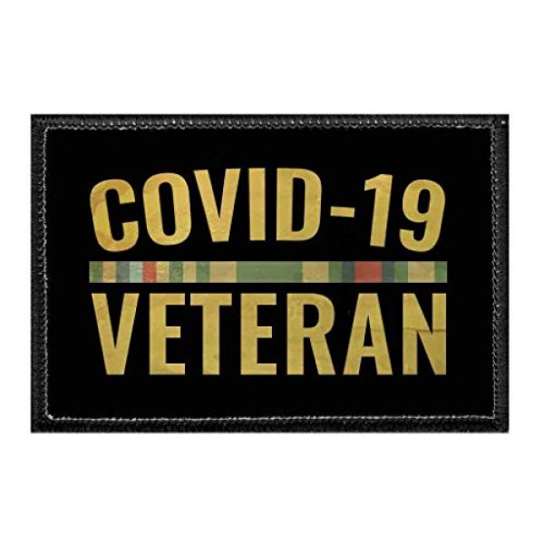 P PULLPATCH Airsoft Morale Patch 1 COVID-19 Veteran | Hook and Loop Attach for Hats, Jeans, Vest, Coat | 2x3 in | by Pull Patch