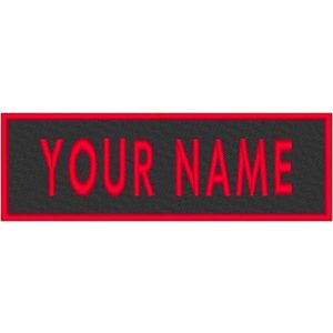 Fast Service Designs Airsoft Morale Patch 1 Custom Text Embroidered 3" x 1" Name Tag Patch Iron-On Sew-On Logo ID for Multiple Clothing Bags Vest Jackets Work Shirts MC Tactical Morale Biker Motorcycle Emblem #7