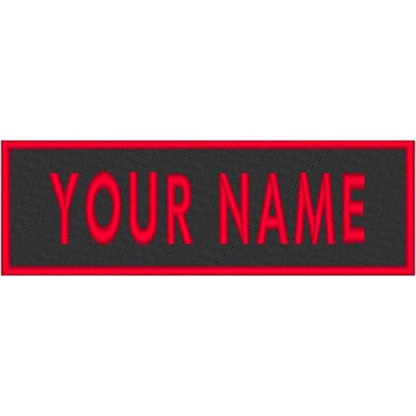 Fast Service Designs Airsoft Morale Patch 1 Custom Text Embroidered 3" x 1" Name Tag Patch Iron-On Sew-On Logo ID for Multiple Clothing Bags Vest Jackets Work Shirts MC Tactical Morale Biker Motorcycle Emblem #7