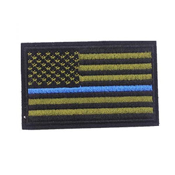 ZHDTW Airsoft Morale Patch 1 ZHDTW Tactical Morale US Flag Embroidered Patches with Hook and Loop (DT-032)