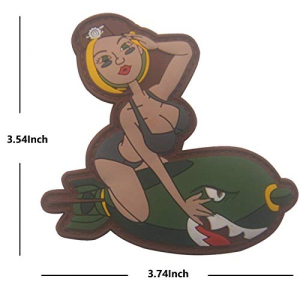 APBVIHL Airsoft Morale Patch 4 Tactical Military Morale Sexy Girl PVC Patches, Beautiful America's Women Soldiers Wear Bikini Patch with Hook Back Adhesion for DIY Halloween Decorations Backpack Clothes Accessories Bundle 3 Pieces