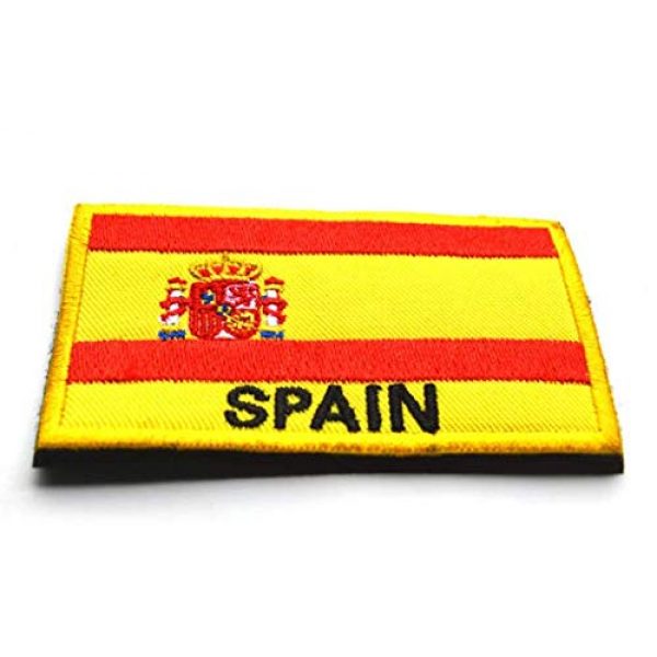 Tactical Embroidery Patch Airsoft Morale Patch 3 2pcs Spain Flag Embroidery Patch Military Tactical Morale Patch Badges Emblem Applique Hook Patches for Clothes Backpack Accessories