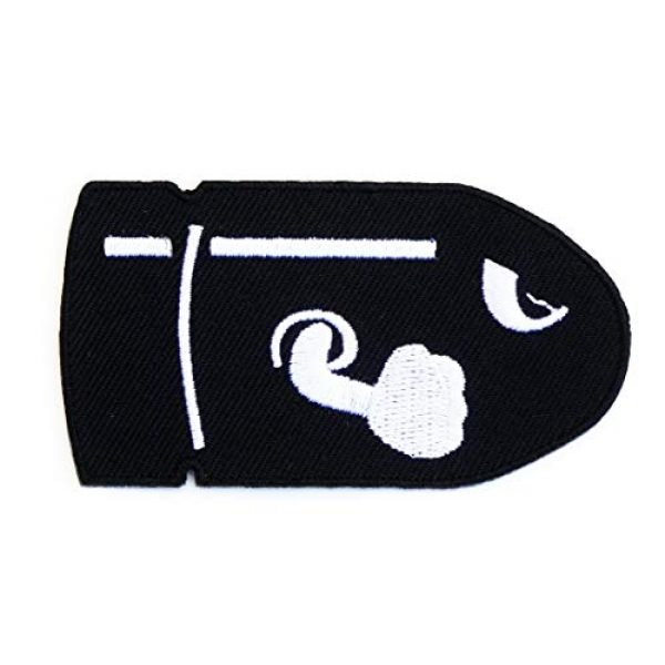 Graphic Dust Airsoft Morale Patch 1 Big Bullet Embroidered Iron On Patch Cute Cartoon Game Backpack Bag Jean Jacket
