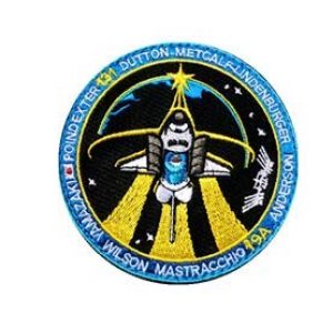 Tactical Embroidery Patch Airsoft Morale Patch 1 NASA 131 STS 19A JAXA Space Shuttle Mission Japan/USA Mission Tactical Embroidery Patch Hook & Loop Morale Patch Military Patch for Clothing Accessory Backpack Armband