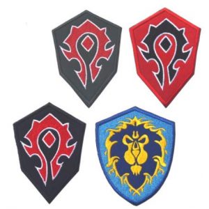 Tactical Embroidery Patch Airsoft Morale Patch 1 Wow Warcraft World Alliance Tribe Tactical Embroidery Patch Hook & Loop Morale Patch Military Patch for Clothing Accessory Backpack Armband (4pcs)