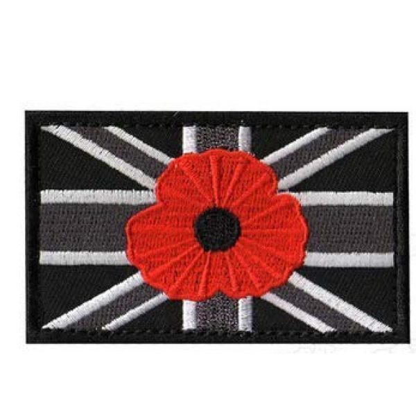 Tactical Embroidery Patch Airsoft Morale Patch 1 YRIA Iraq OIR Remembrance Day Poppy Day Lest We Forget UK Flag Tactical Embroidery Patch Hook & Loop Morale Patch Military Patch for Clothing Accessory Backpack Armband