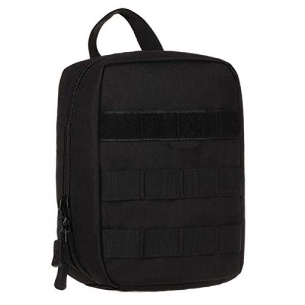 CamGo Tactical Pouch 1 CamGo Small Tactical Bag MOLLE First Aid Kit Bag IFAK Medical Utility Pouch for Home Workplace Camping Travel Black