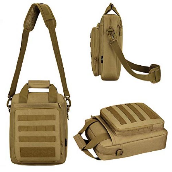 Protector Plus Tactical Pouch 6 Protector Plus Tactical Messenger Bag Men Military MOLLE Tote Sling Shoulder Pack Tool Briefcase Assault Gear Handbags Case Outdoor Utility Carry Satchel (Patch Included)