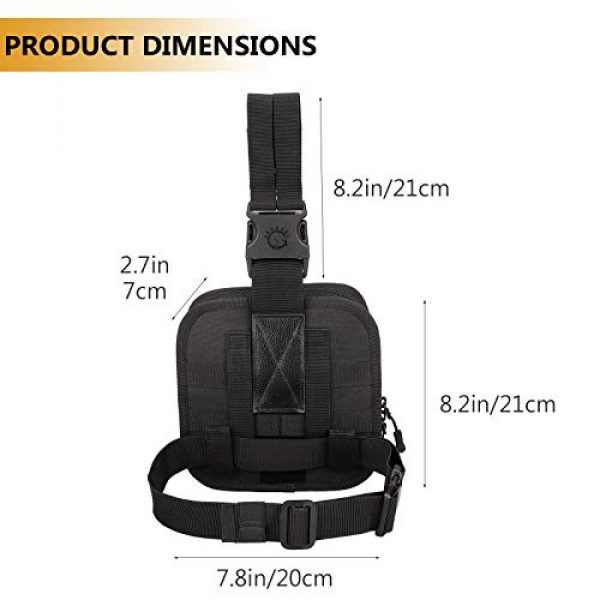 Protector Plus Tactical Pouch 2 Protector Plus Tactical Drop Leg Bag Military First Aid Kit Pouch MOLLE Medical Utility Waist Pack IFAK Tool Gear Case Outdoor Emergency Survival Supplies (Bag Only)