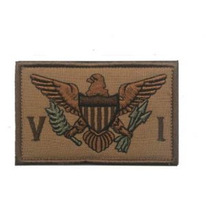 Tactical Embroidery Patch Airsoft Morale Patch 1 The United States Virgin Island Flag Embroidery Patch Military Tactical Morale Patch Badges Emblem Applique Hook Patches for Clothes Backpack Accessories