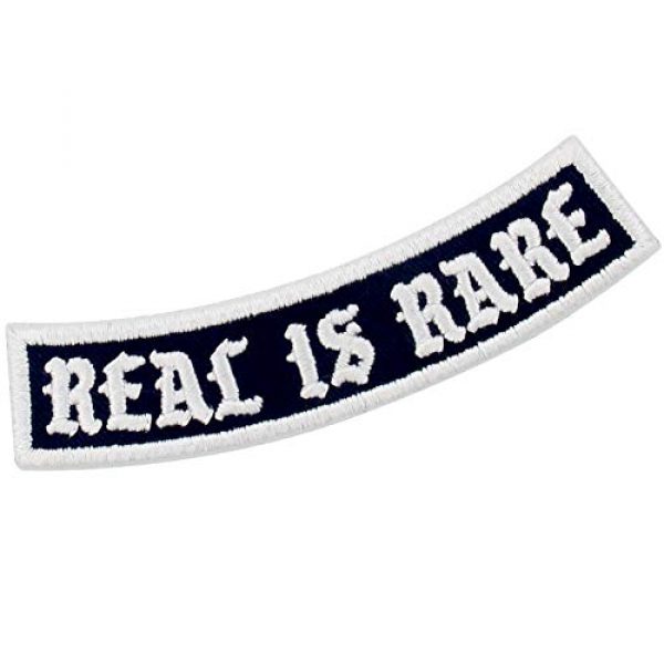 EmbTao Airsoft Morale Patch 3 Real is Rare Patch Embroidered Biker Applique Iron On Sew On Emblem