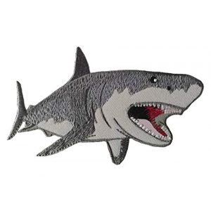 Appalachian Spirit Airsoft Morale Patch 1 Megalodon Big Tooth Shark Embroidered Patch DIY Iron-on or Sew-on Decorative Badge Emblem Vacation Souvenir Travel Gear Clothes Appliques Meg Great White Sharks Dolphins Whales Ocean Life Jaws