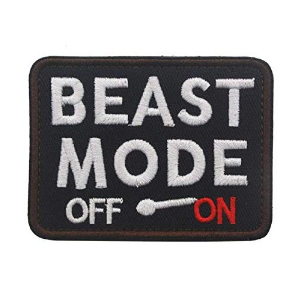 Tactical Embroidery Patch Airsoft Morale Patch 1 Beast Mode On Embroidery Patch Military Tactical Morale Patch Badges Emblem Applique Hook Patches for Clothes Backpack Accessories