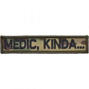 Tactical Gear Junkie Airsoft Morale Patch 1 Medic, Kinda. - 1x5 Patch - Multicam
