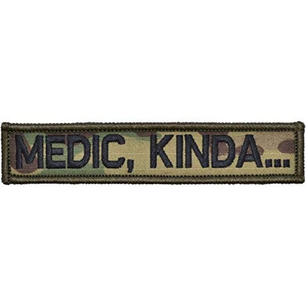 Tactical Gear Junkie Airsoft Morale Patch 1 Medic, Kinda. - 1x5 Patch - Multicam