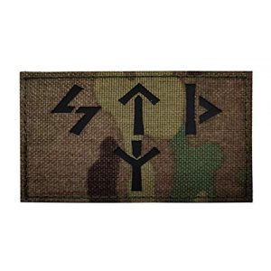 Tactical Embroidery Patch Airsoft Morale Patch 1 IR Russia FSB ALFA Team Vikings Runs STD Russian Infrared Reflective Tactical Embroidery Patch Hook & Loop Morale Patch Military Patch for Clothing Accessory Backpack Armband