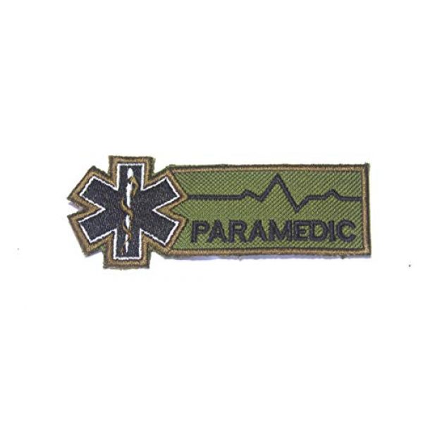 HOMMALAI Airsoft Morale Patch 1 B30 EMT EMS Paramedic Emergency Medical Ambulance Rescue Embroidered Morale Patch for Sew-On Only 4X1.5 inch (Green)