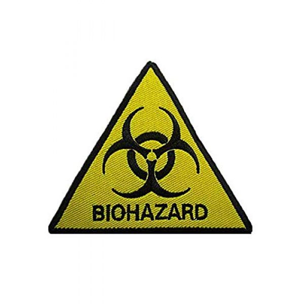 Embroidery Patch Airsoft Morale Patch 1 Biohazard Symbol Zombie Toxic Warning Danger Military Hook Loop Tactics Morale Embroidered Patch